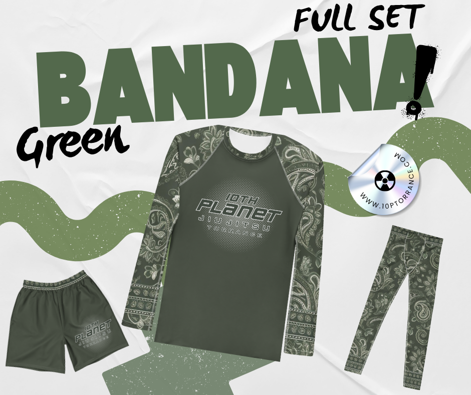 Forest Green Bandana - Nogi Jiu Jitsu Set