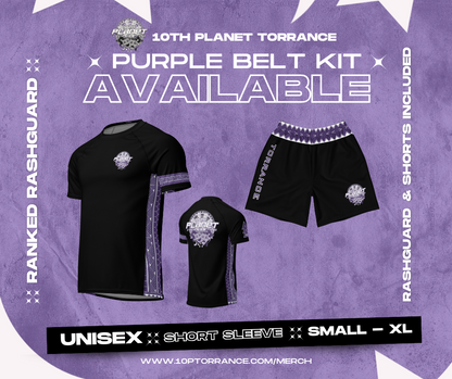 Unisex Tribal Rashguard Set - Purple