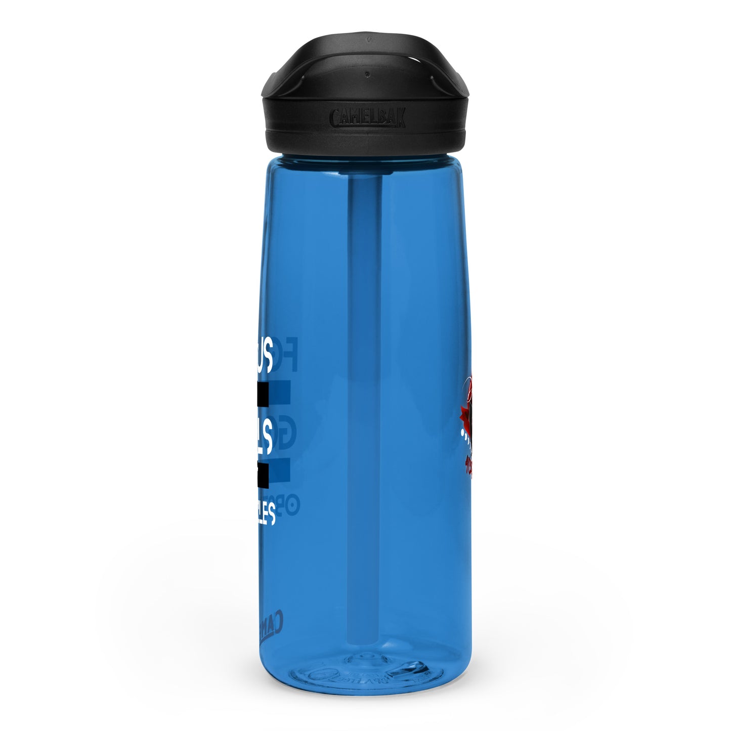 Sports water bottle - "Focus on Goals Not Obstacles"