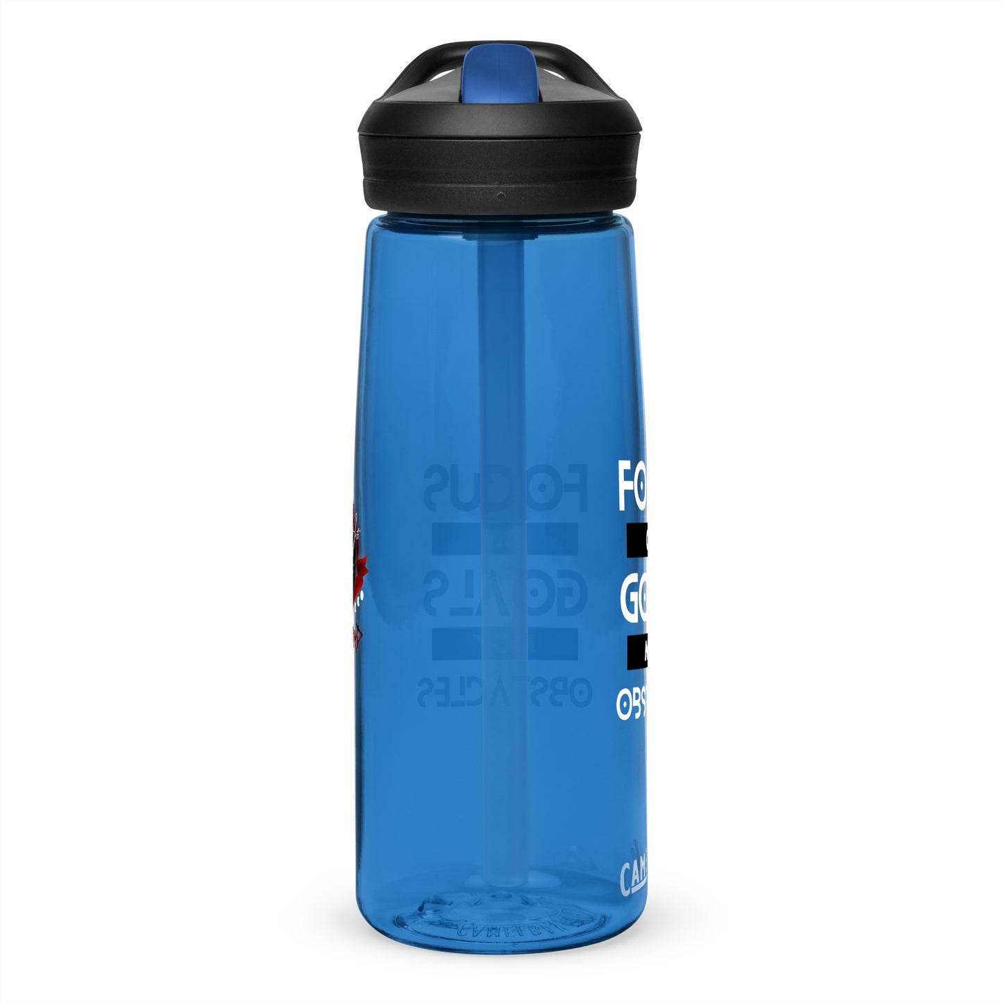 Sports water bottle - "Focus on Goals Not Obstacles"